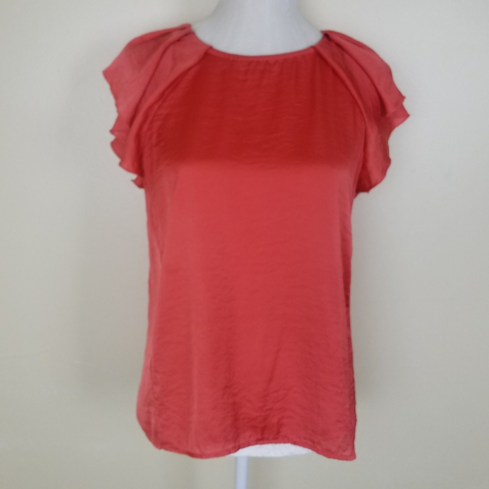 Adiva Salmon Pink Silk Shirt Size Medium